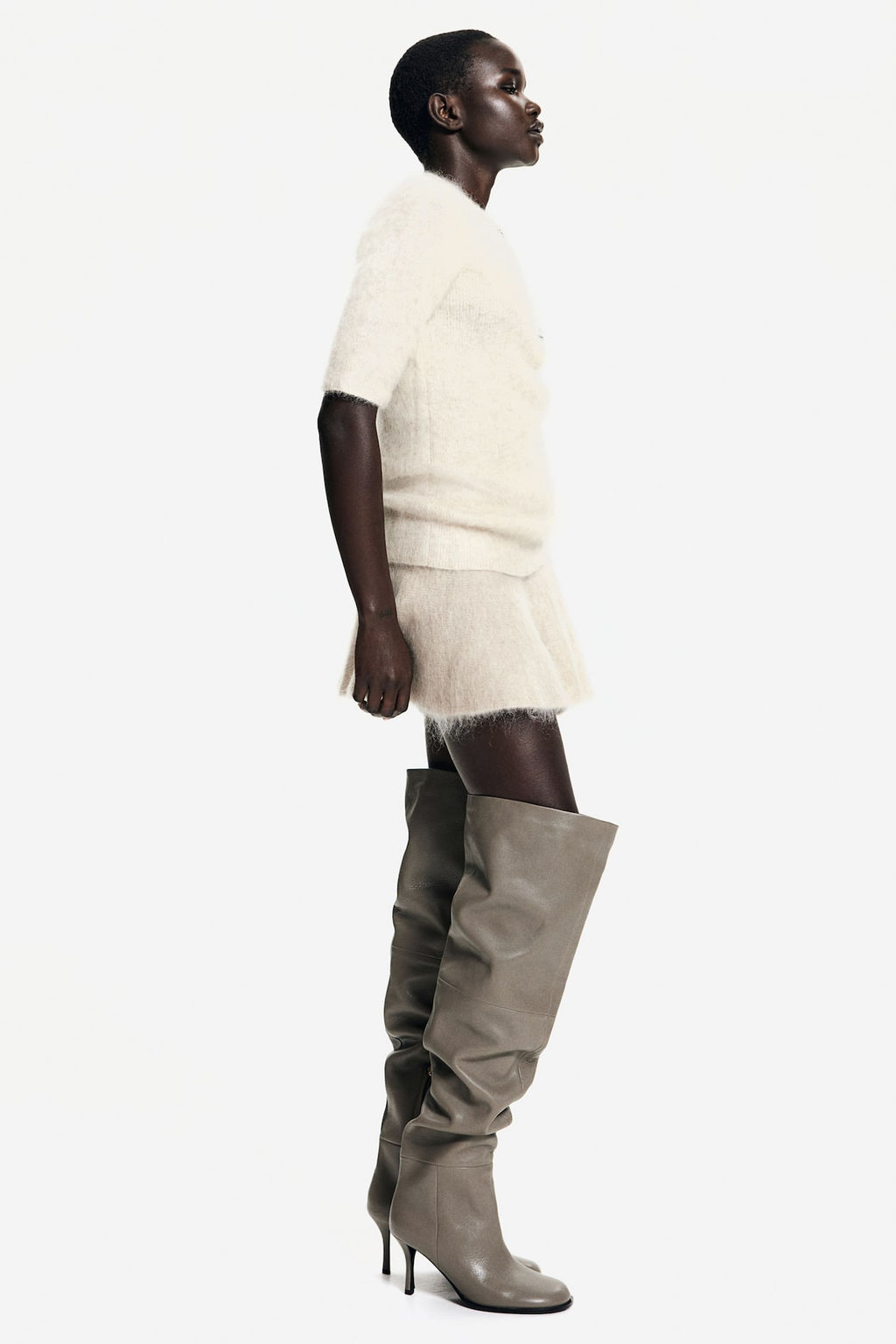 Falda acampanada en mezcla de mohair - H&m фото 3