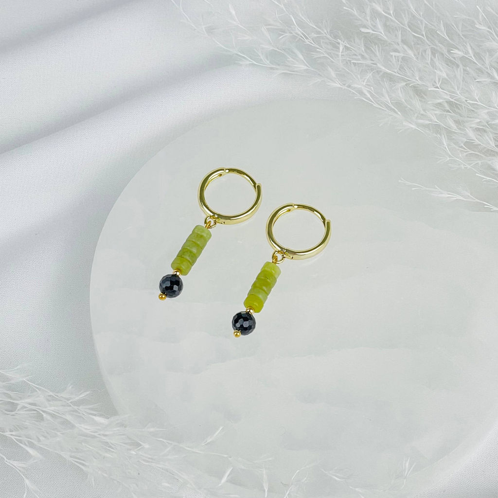 Серьги из Змеевика и Шпинели - Радуга самоцветов фото 2