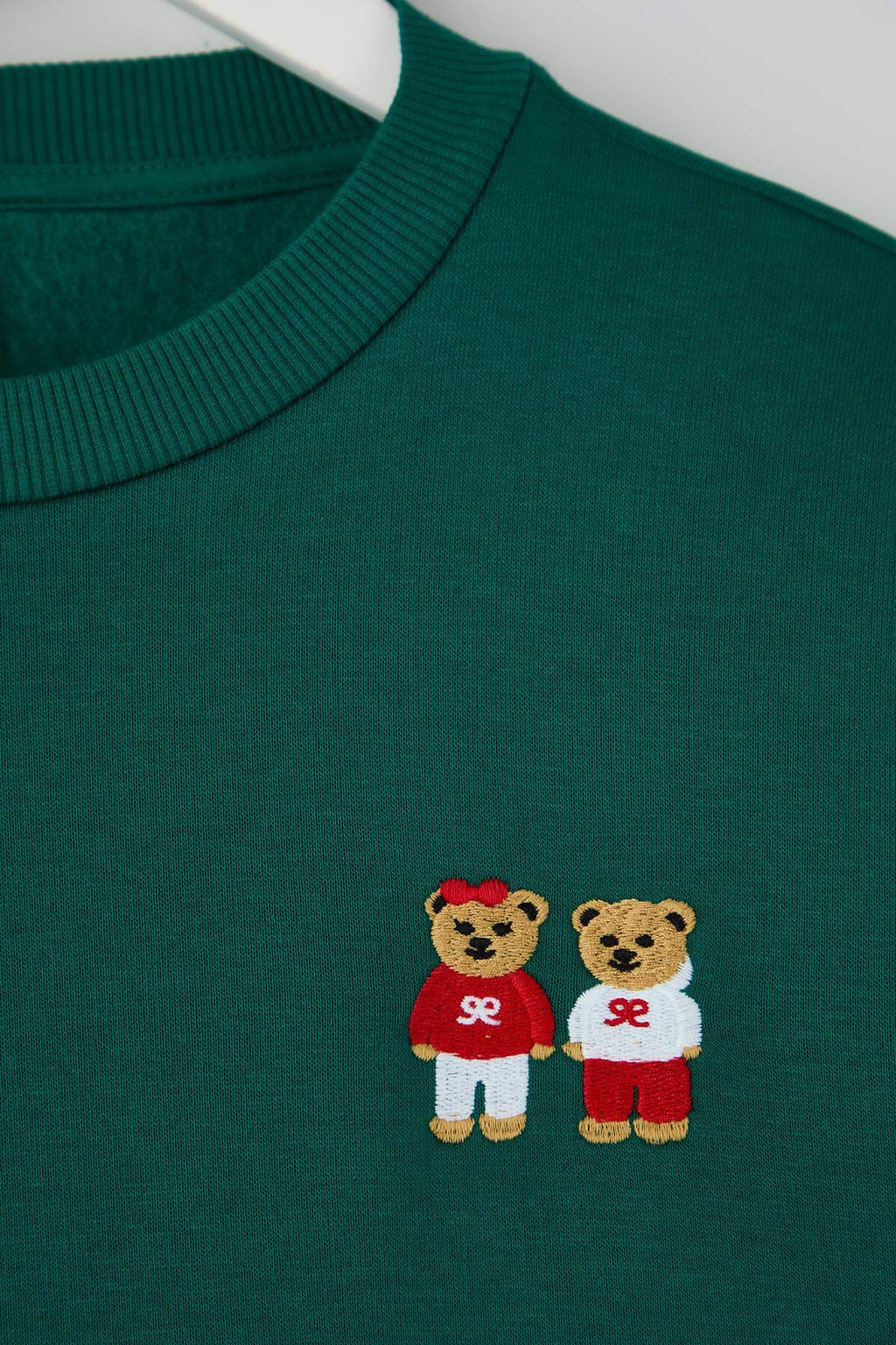 Teen Zumrut Yesili Ay?c?k Nak?sl? Oversize Ici Polarl? Orme Sweatshirt TWOAW26SW00197 - Trendyolmilla фото 2