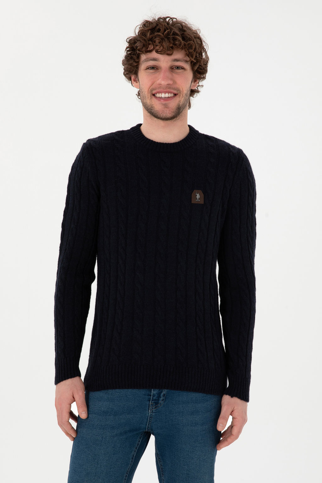 Erkek Regular Fit Bisiklet Yaka Lacivert Kazak - U.s. polo assn фото 8