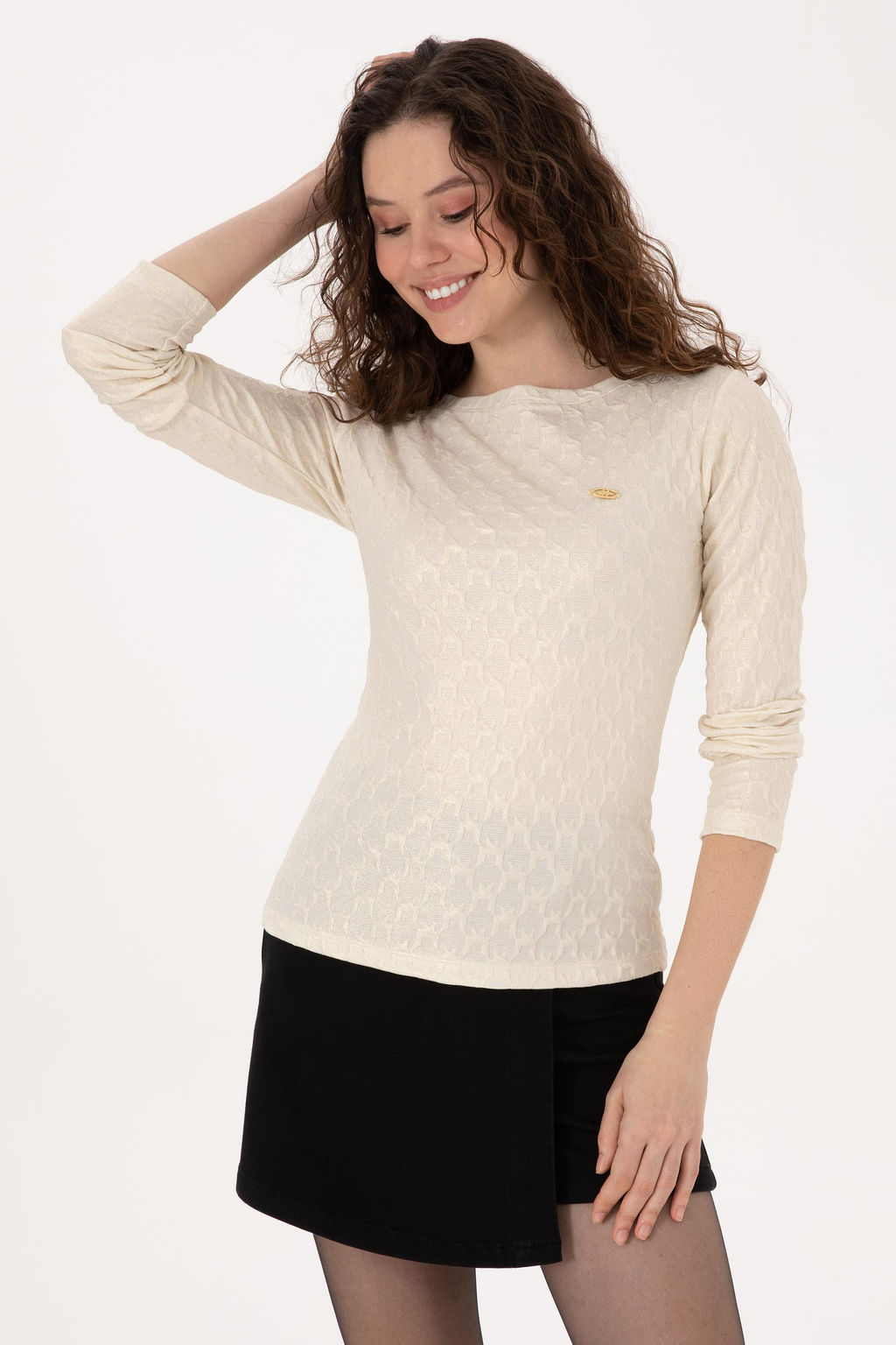 Kad_n Krem Sweatshirt - U.s. polo assn фото 3