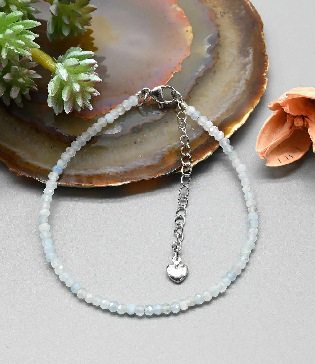 Браслет из граната зеленого рондель гр.3*2мм, 18см - Радуга камня фото 9