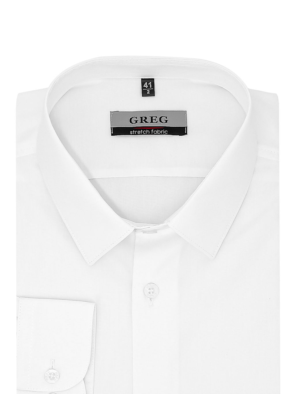 Сорочка мужская длинный рукав GREG 100/238/WH/SZR STRETCH
