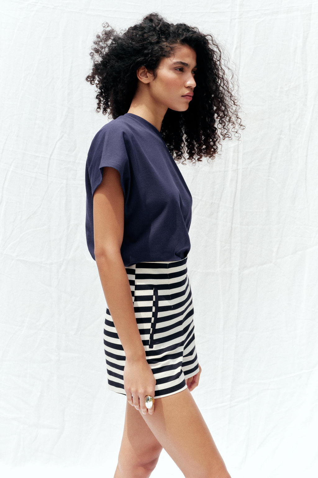 CAMISETA MANGA CA?DA / Azul - Zara фото 3