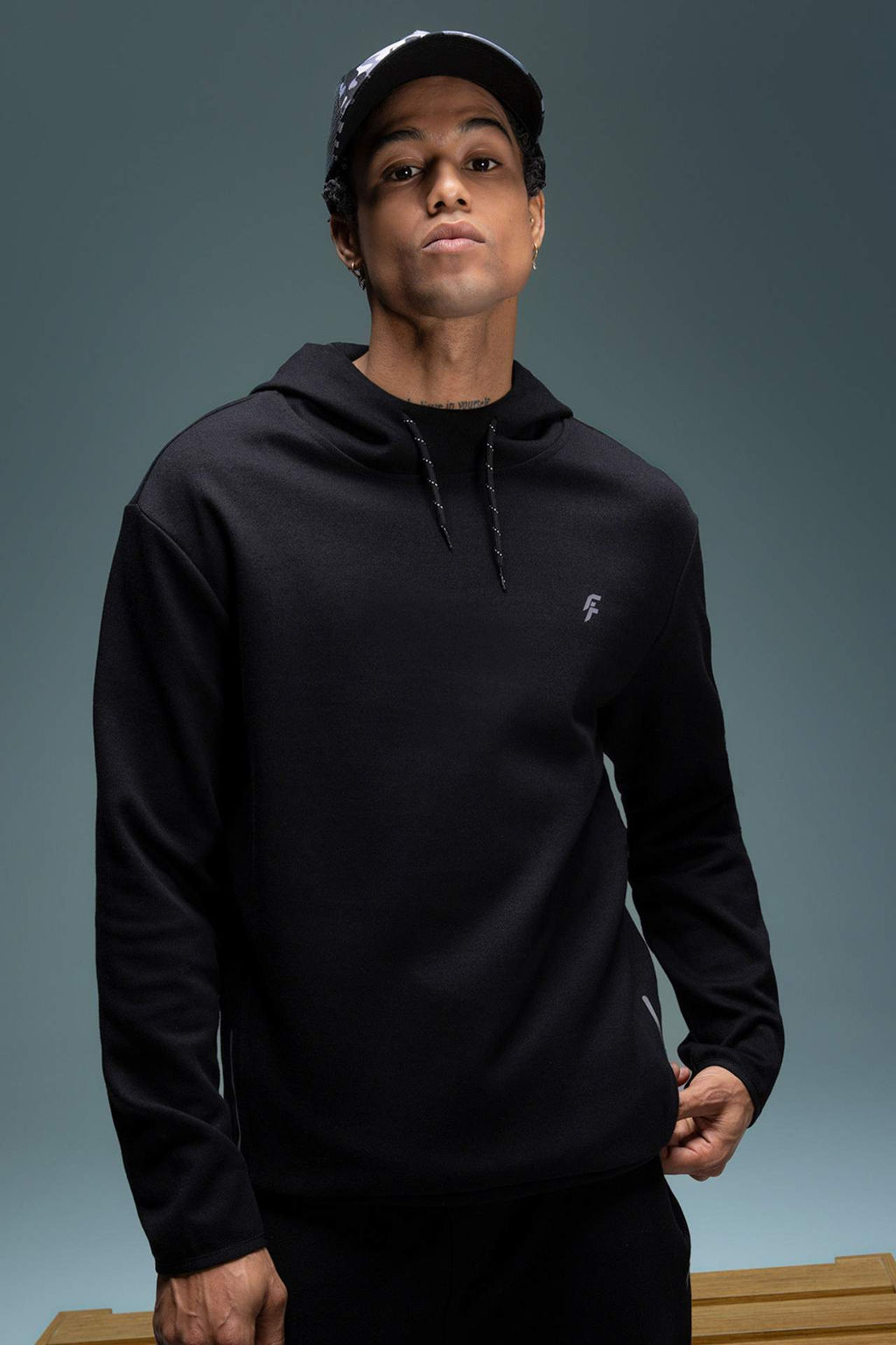 DeFactoFit Standart Fit Kapusonlu Bask?l? Cepli Sweatshirt  фото 4