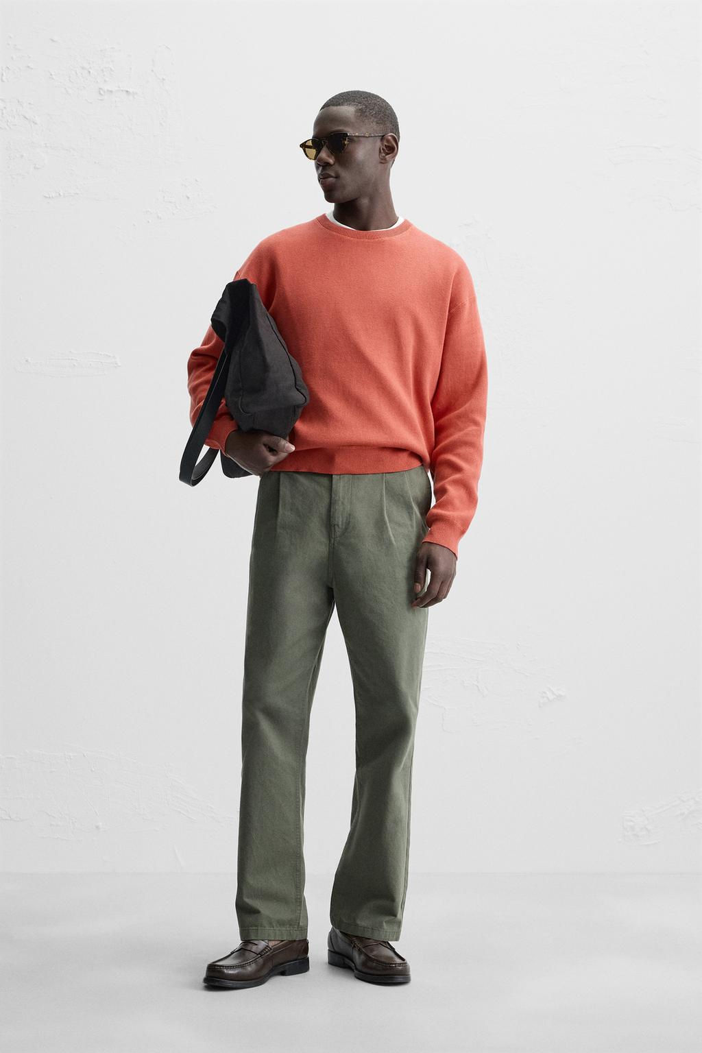 RELAXED FIT COTTON BLEND SWEATER - Zara фото 25