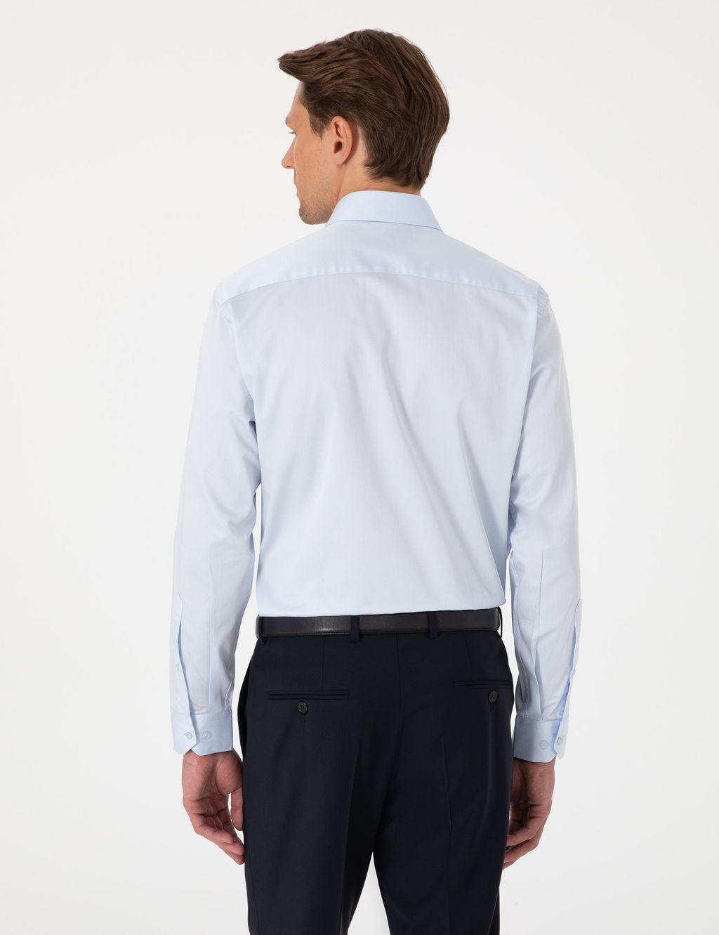 A__k Mavi Regular Fit Uzun Kollu Basic G_mlek