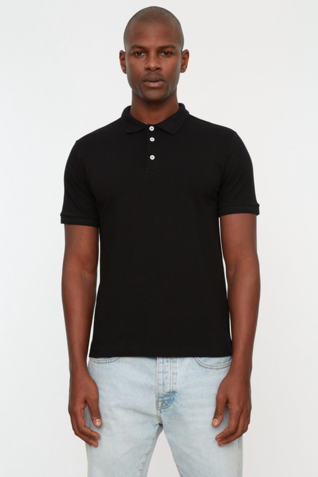 TRENDYOL MAN Beyaz Slim/Dar Kesim Yakas? Cizgili Basic %100 Pamuklu Polo Yaka T-shirt TMNSS20PO0009 - Trendyolmilla фото 8