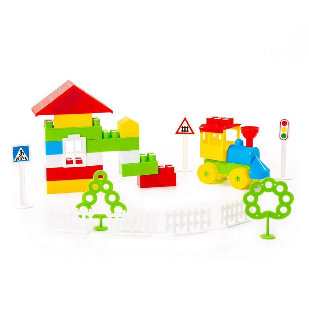 Конструктор Строитель (68 элементов) (в пакете) - Полесье фото 4