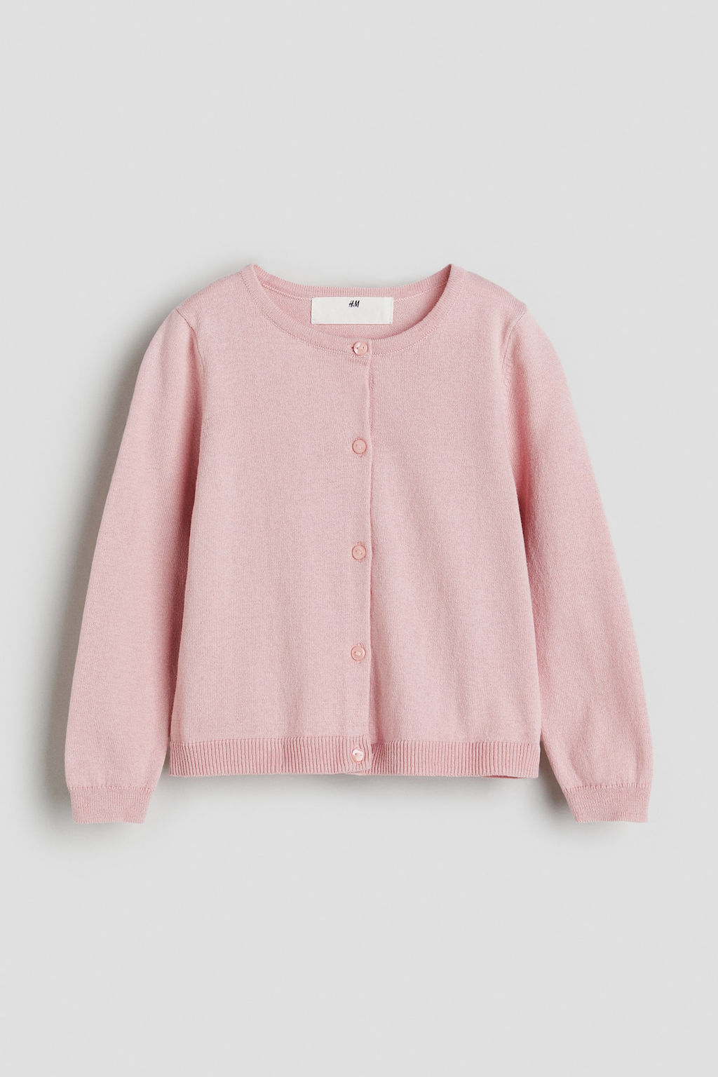 Cardigan en punto fino de algodon