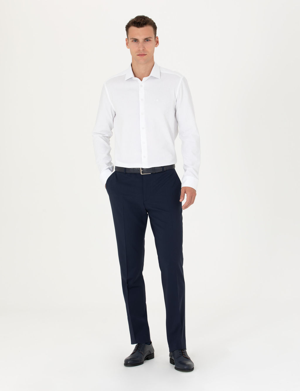Рубашка Pierre Cardin Slim Fit белая
