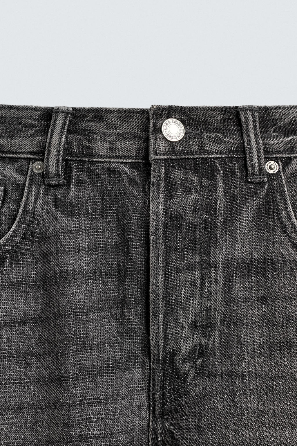 JEANS SLIM CROPPED FIT / Gris - Zara фото 13