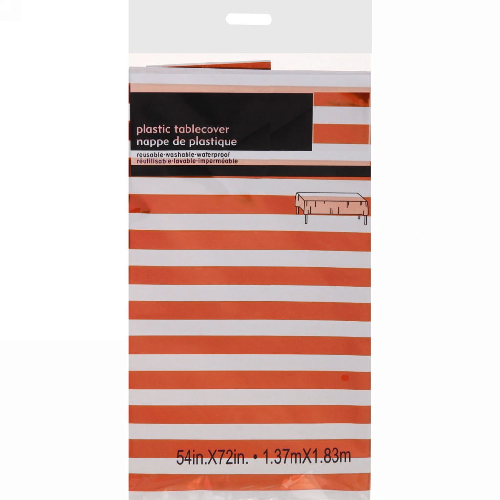 Цена за 3шт. Скатерть фольгированная "Фантазия" 137*183см цвет красный, пвх