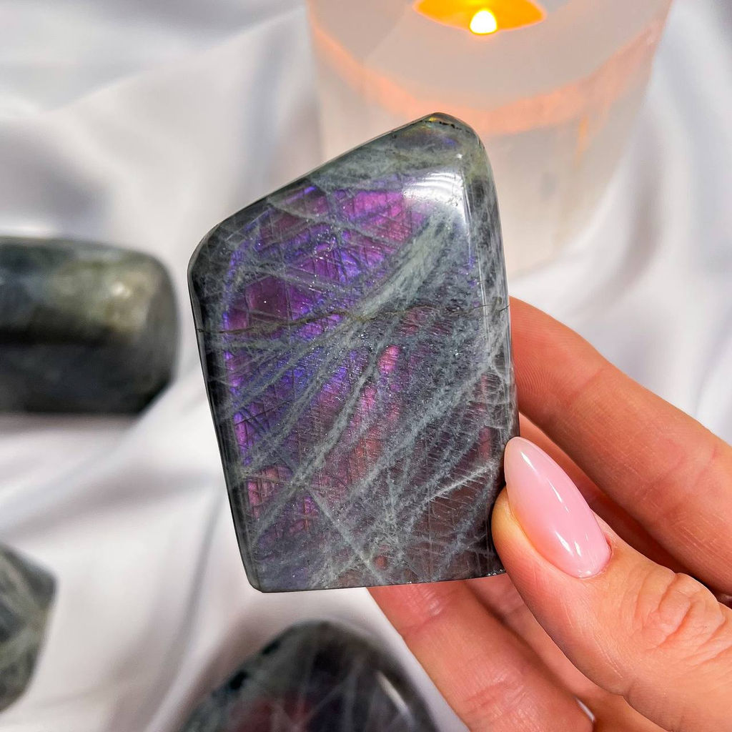 Срез (экран) из камня Лабрадор полированный