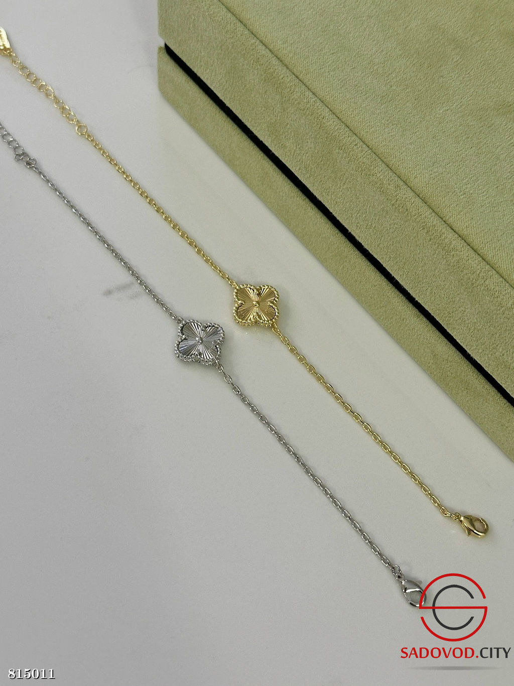 Браслет с клевером медицинская сталь