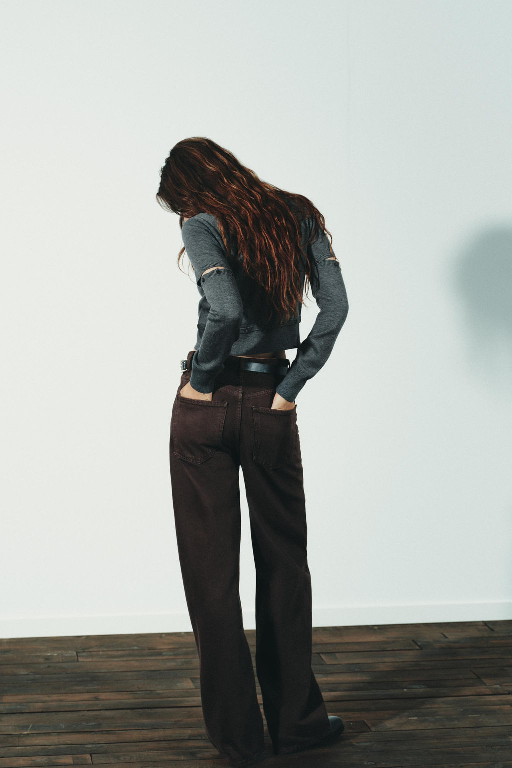 TRF HIGH-WAIST EXTRA WIDE-LEG JEANS - Zara фото 6