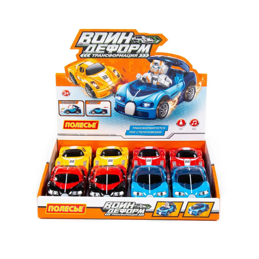 Воин ДЕФОРМ, автомобиль инерционный (со светом и звуком) (дисплей) - Полесье фото 5