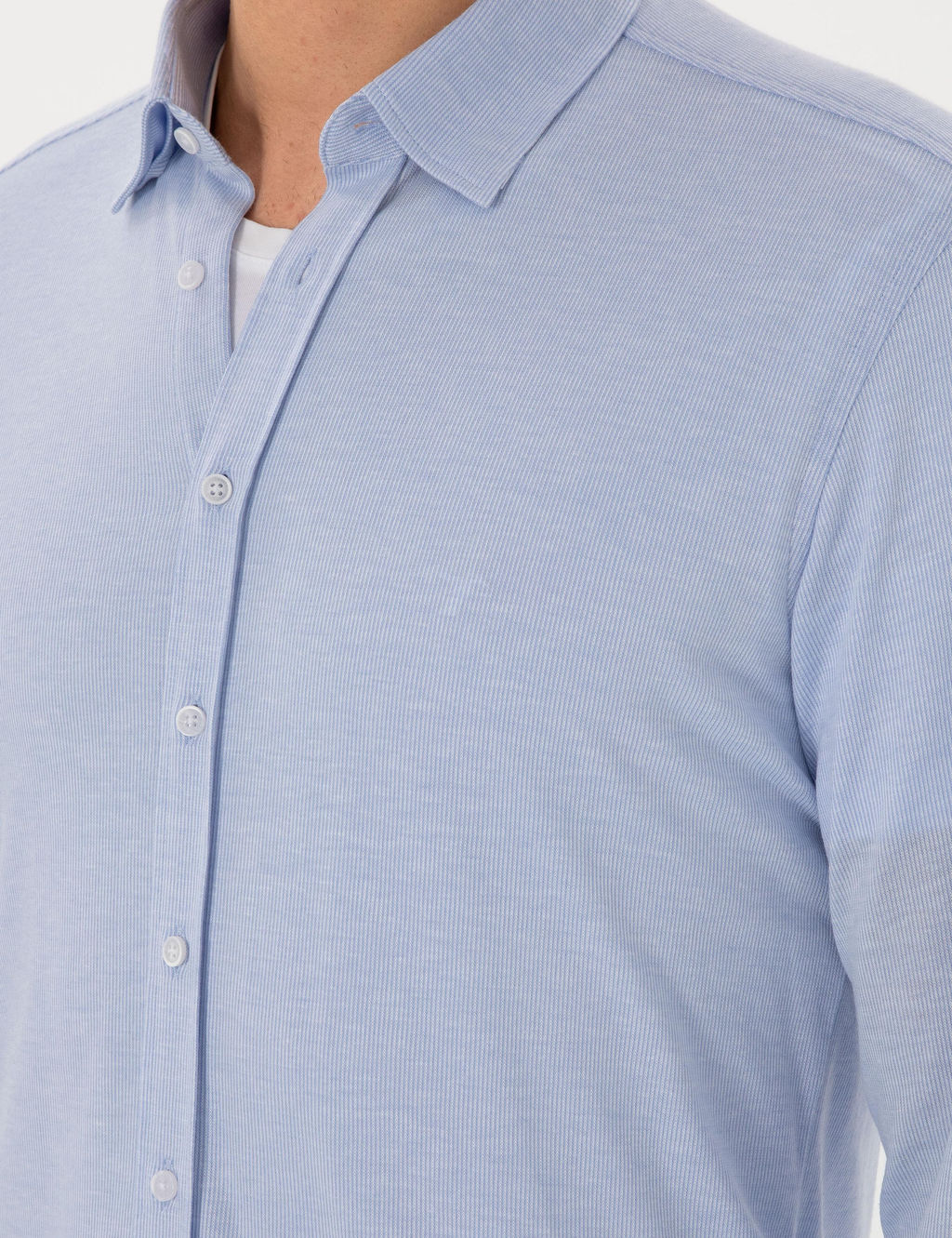 A__k Mavi Slim Fit Uzun Kollu G_mlek - Cacharel фото 7