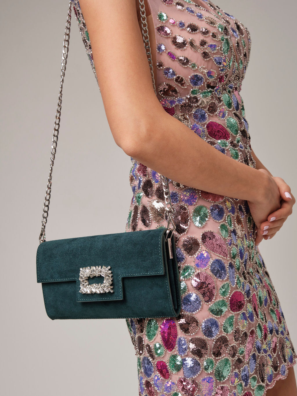 Замшевый клатч Deboro 31016 форест