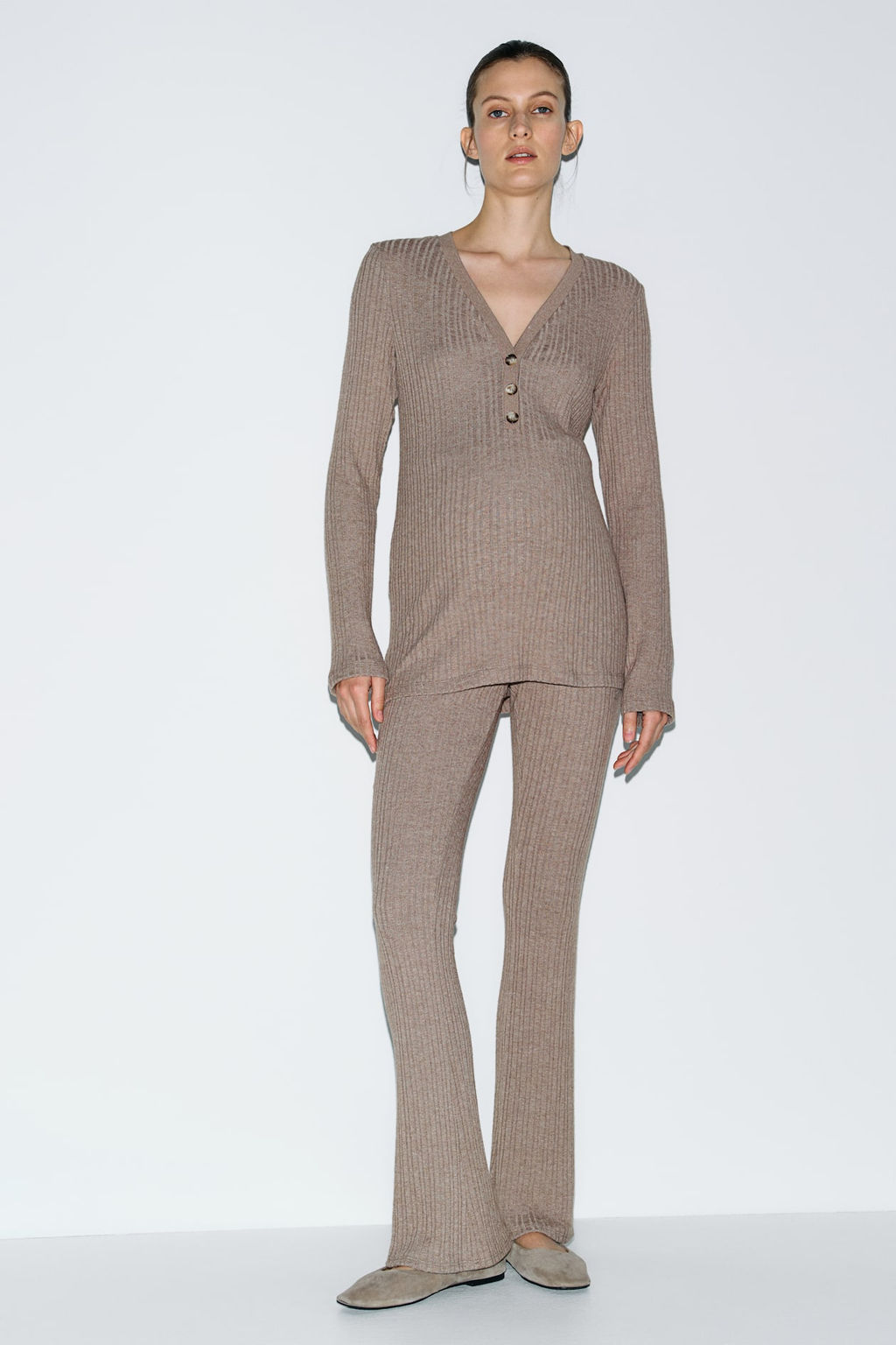 MAMA Pantalon acampanado Before & After - H&m фото 2