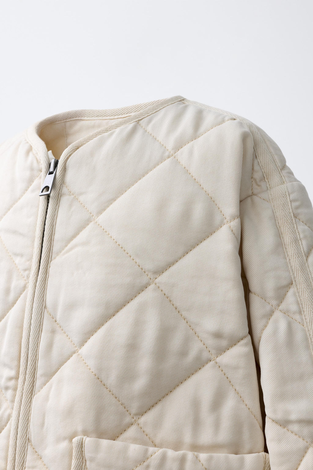 CAZADORA ACOLCHADA CREMALLERA / Crudo - Zara фото 6