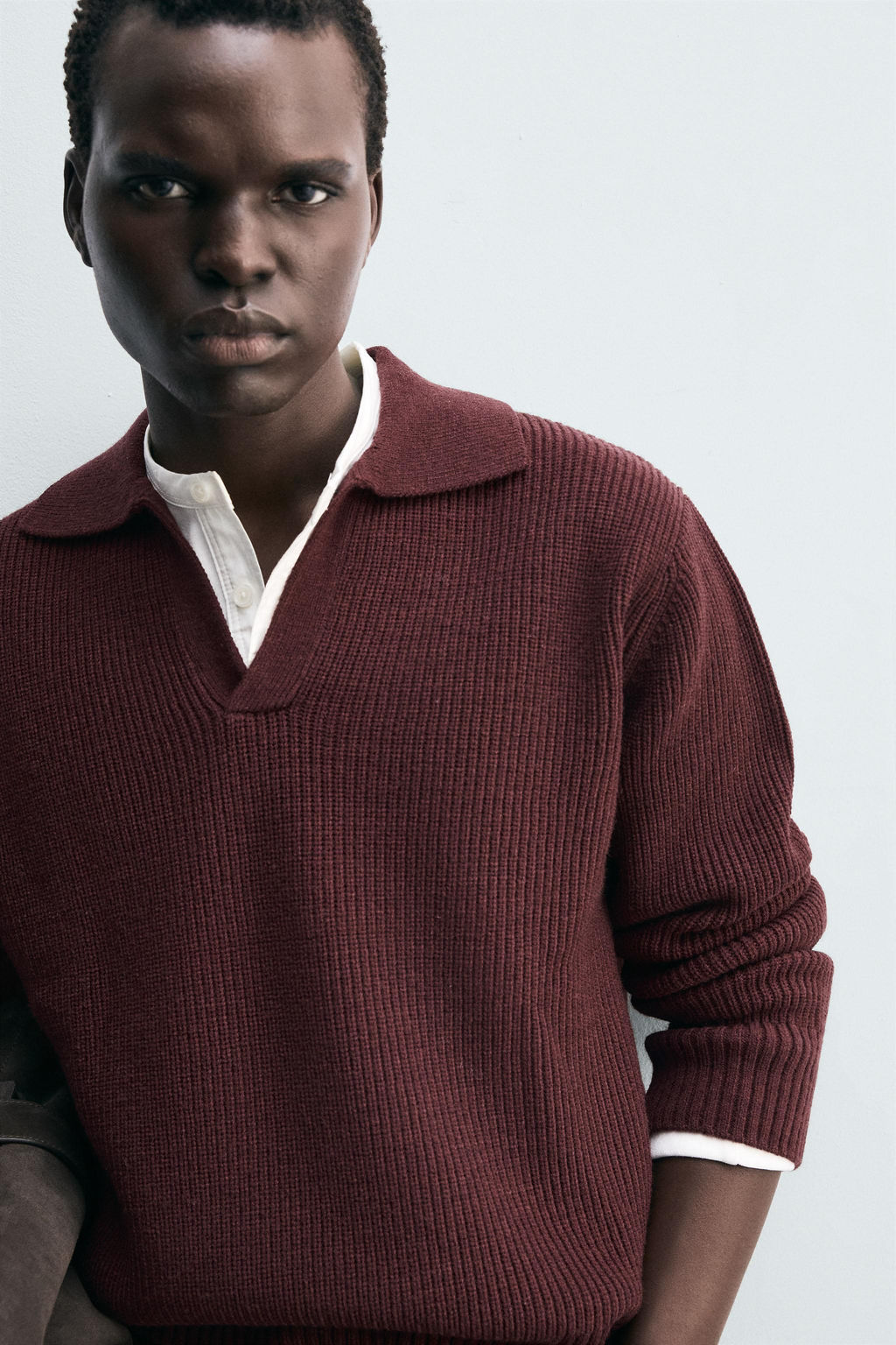 PURL KNIT POLO SHIRT - Zara фото 6