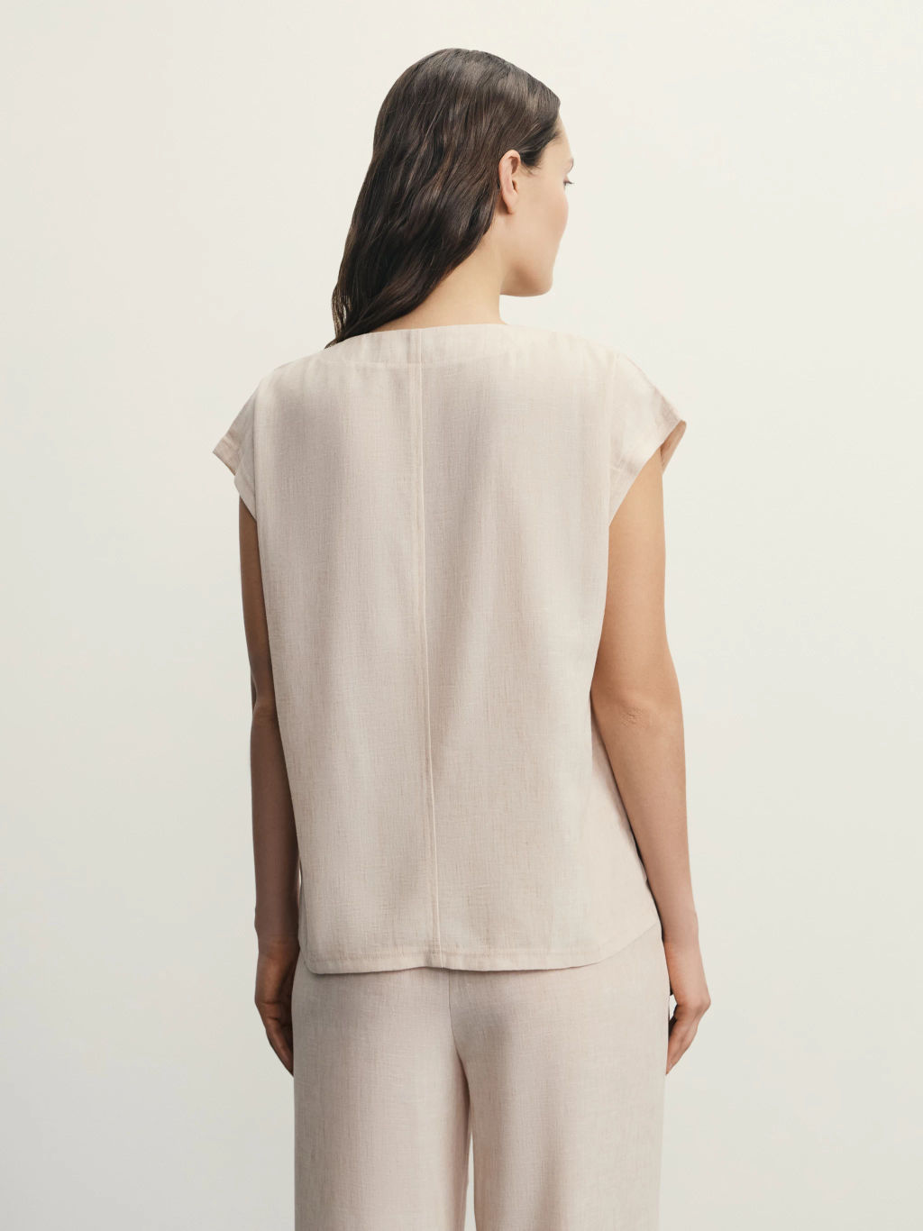 Блузка с коротким рукавом из фактурной ткани / Zarina  фото 5