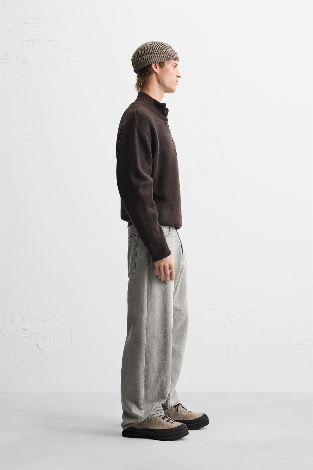 HIGH NECK QUARTER-ZIP SWEATER - Zara фото 4