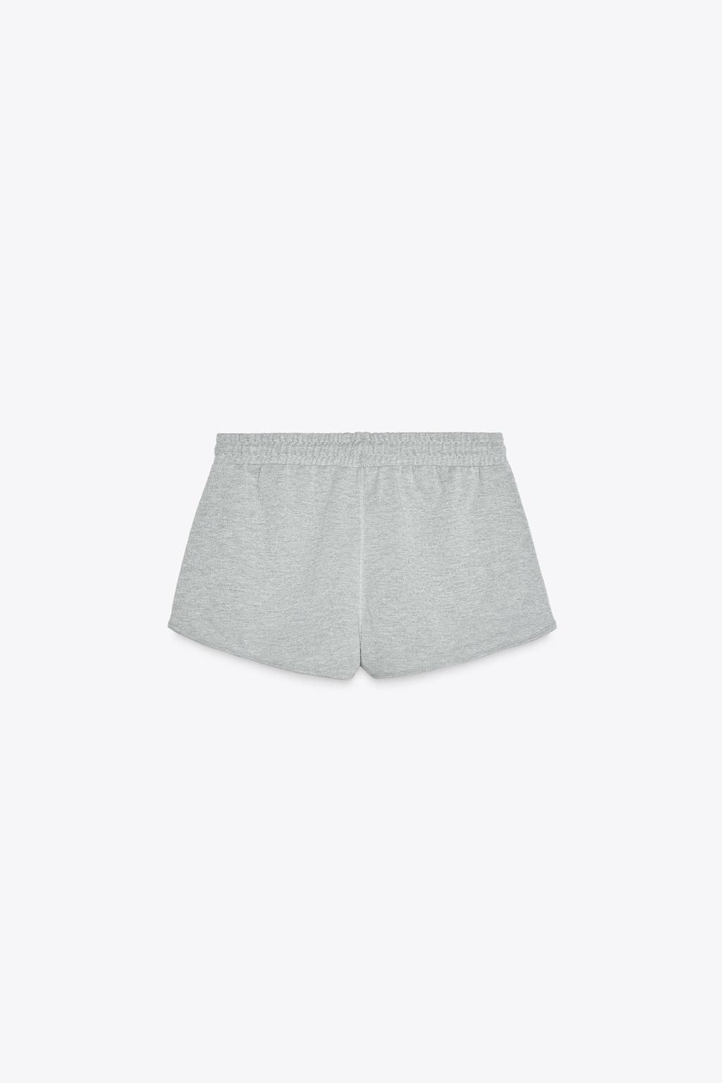 METALLIC THREAD FLEECE SHORTS - Zara фото 6