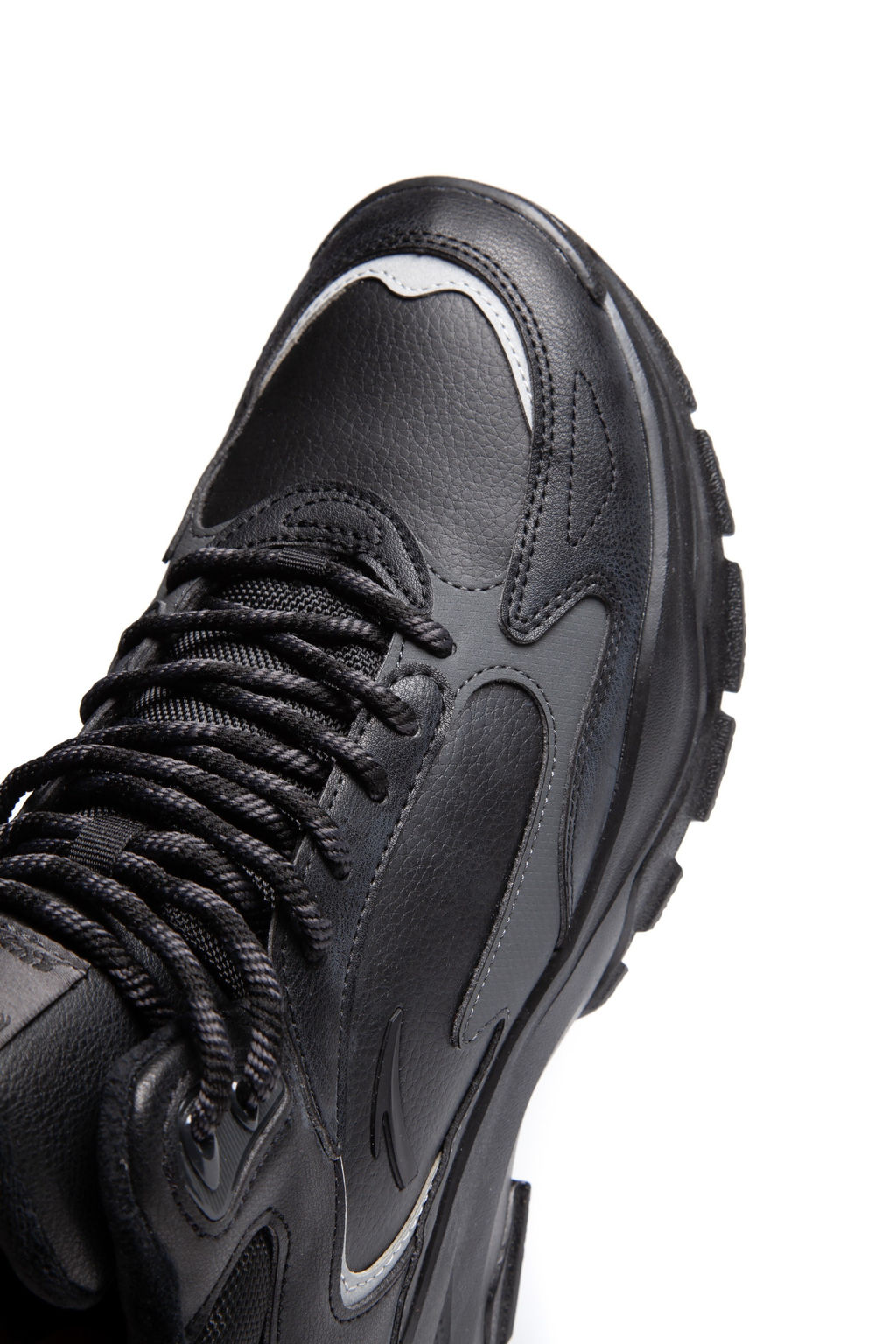 Кроссовки повседневные утепленные Черный/Серый/Серебристый