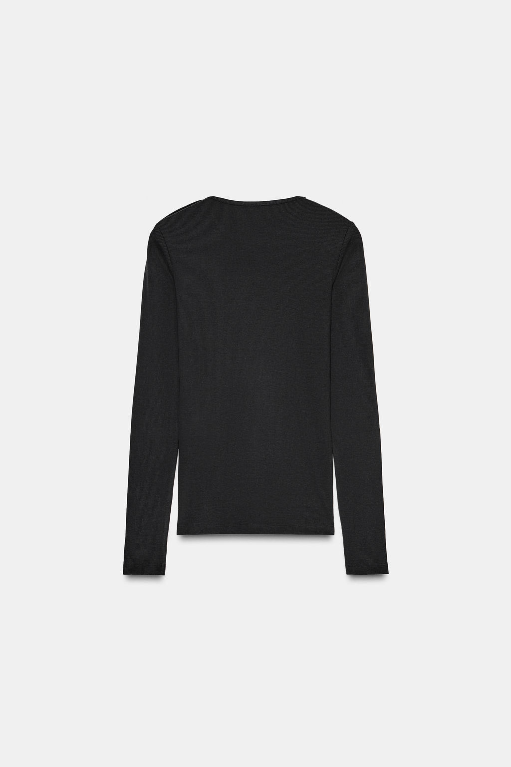 RIBBED T-SHIRT WITH BUTTONS - Zara фото 6