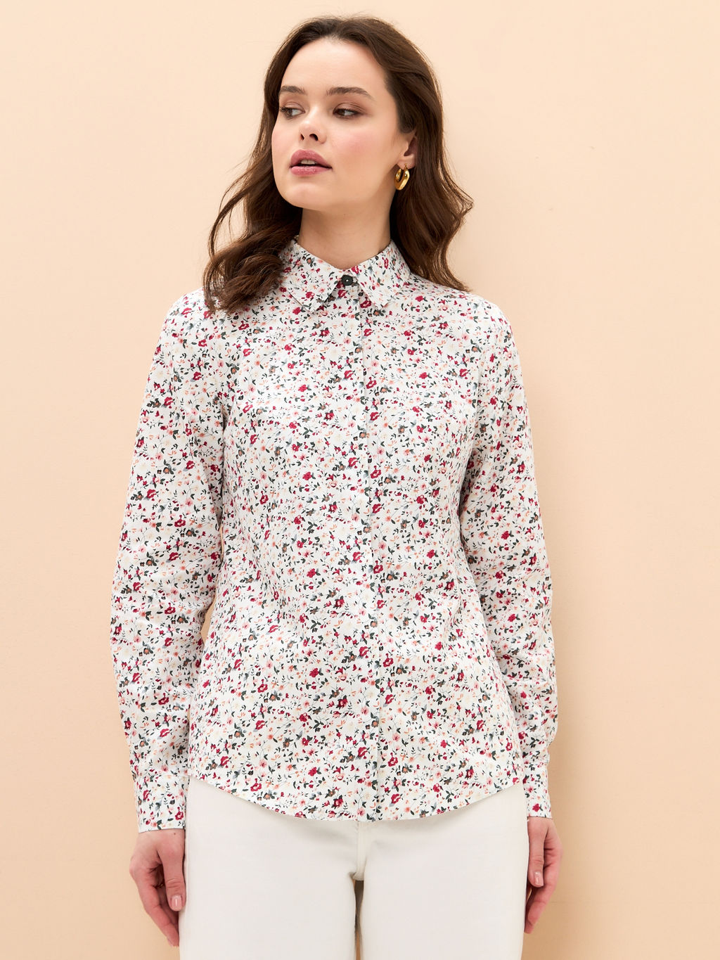 Рубашка с контрастной стойкой OD-737-6