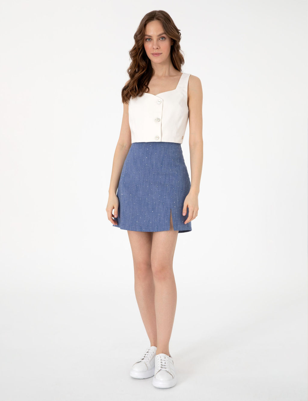 _ndigo A Kesim Dokuma Etek - Pierre cardin фото 3