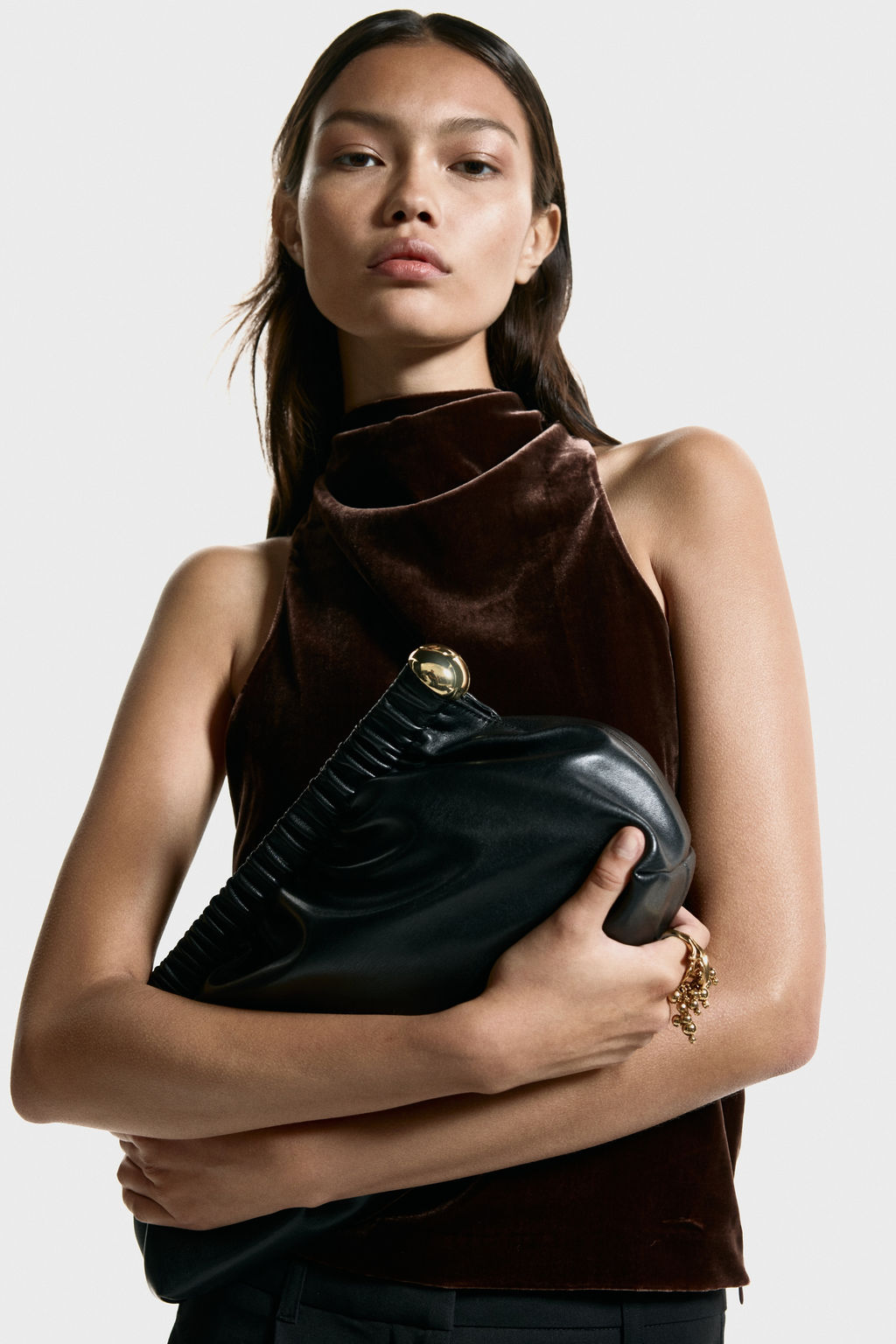 Top halter de terciopelo - H&m фото 4