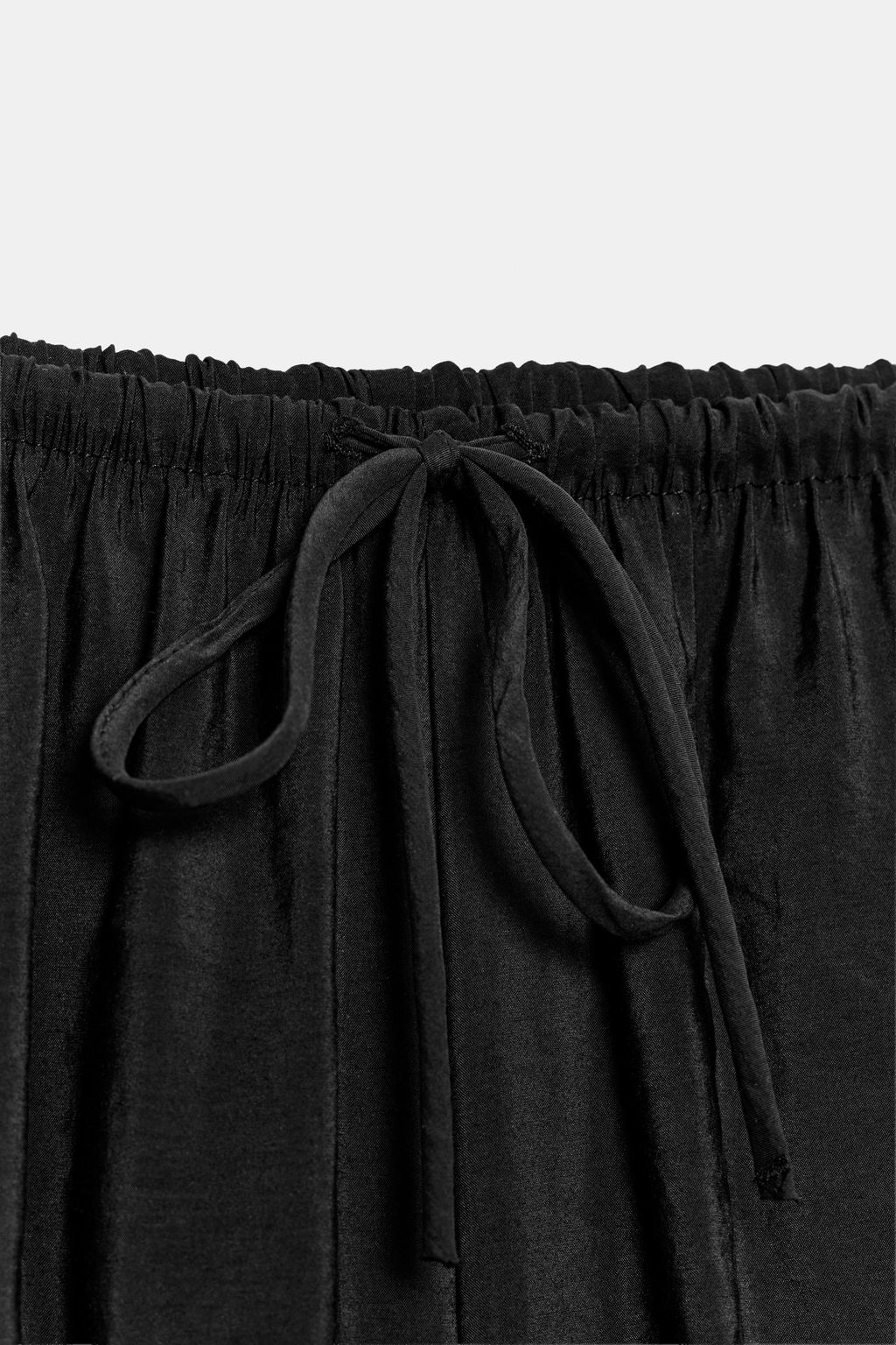 PANTAL?N PALAZZO FLUIDO CORD?N / Negro - Zara фото 8