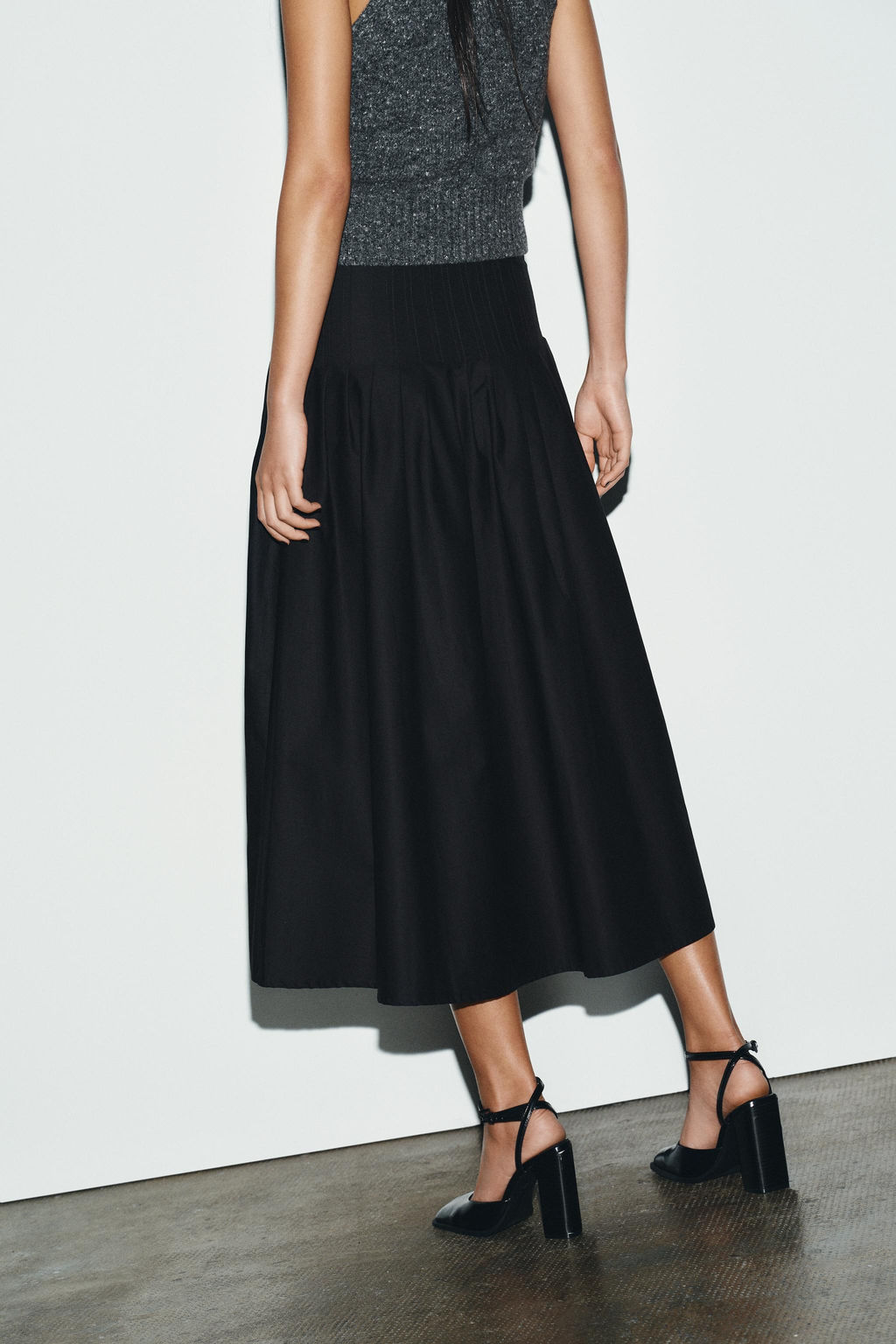 PLEATED MIDI SKIRT - Zara фото 13