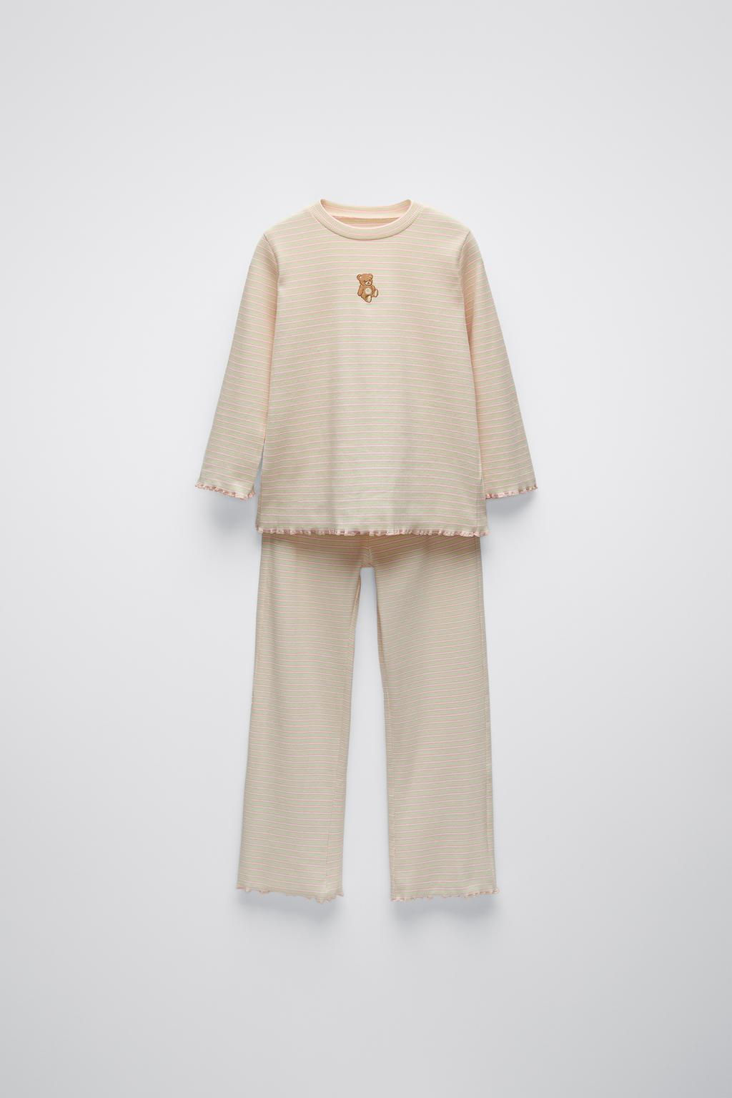 6-14 YEARS/ STRIPED BEAR PYJAMAS