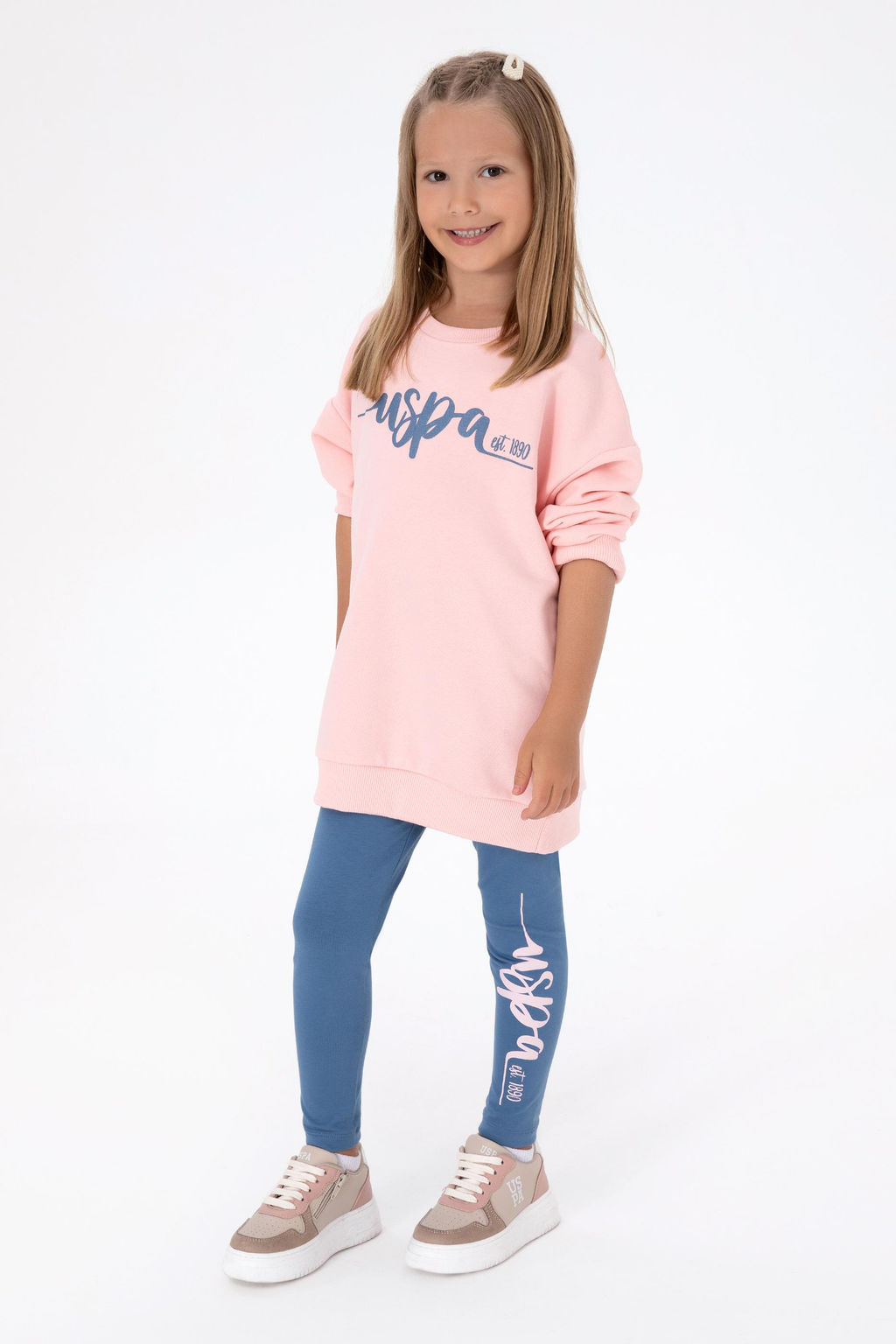 K_z _ocuk A__k Pembe Pijama Tak_m_ Sepette S_rpriz _ndirim - U.s. polo assn фото 8