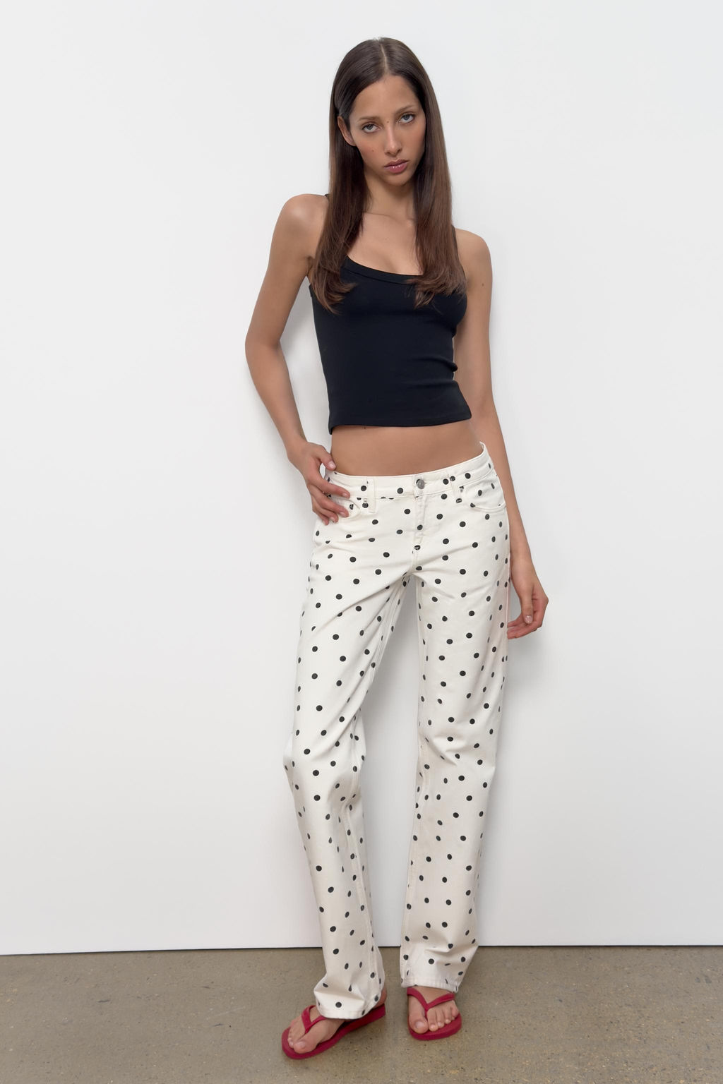JEANS TRF WIDE LEG TIRO BAJO LUNARES / ?nico - Zara фото 3