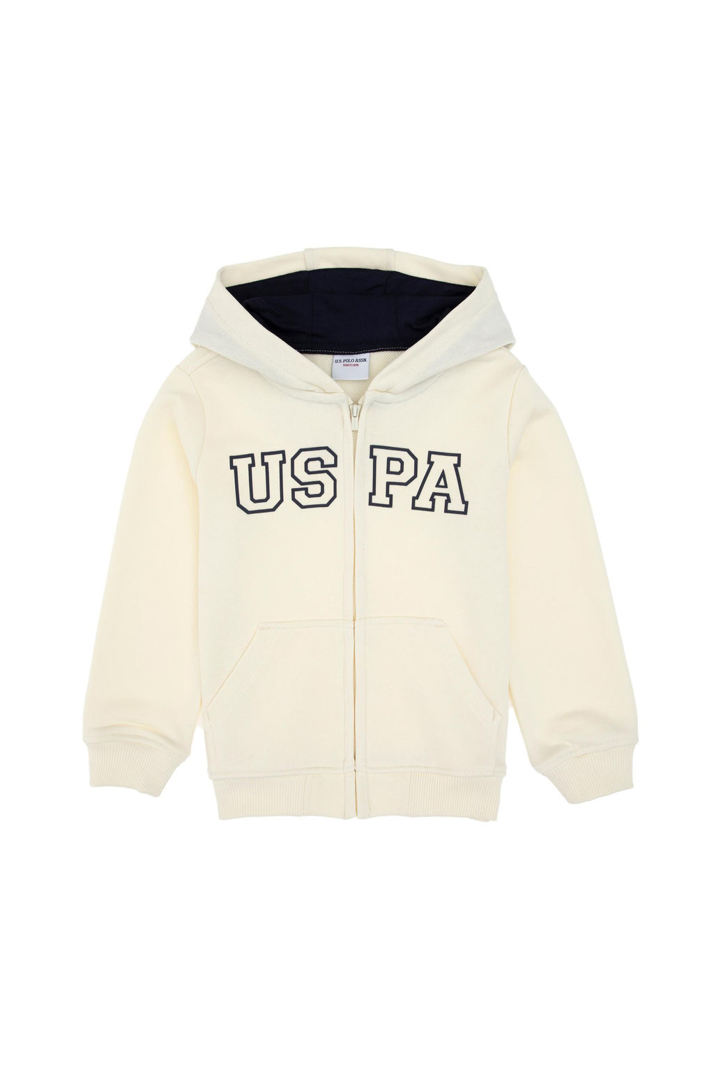 Erkek _ocuk Krem Fermuarl_ Kap__onlu Sweatshirt - U.s. polo assn фото 2