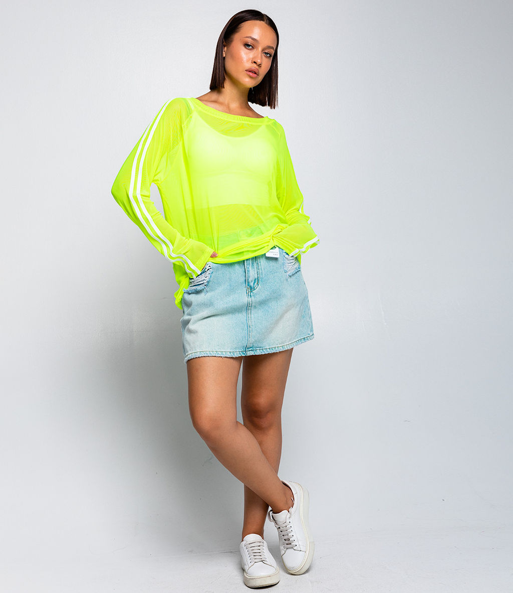 Лонгслив #КТ3102 (1), флуоресцентный жёлтый - Dommod фото 4