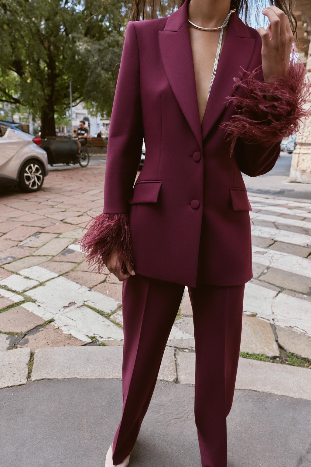 FEATHER CUFF BLAZER - Zara фото 4