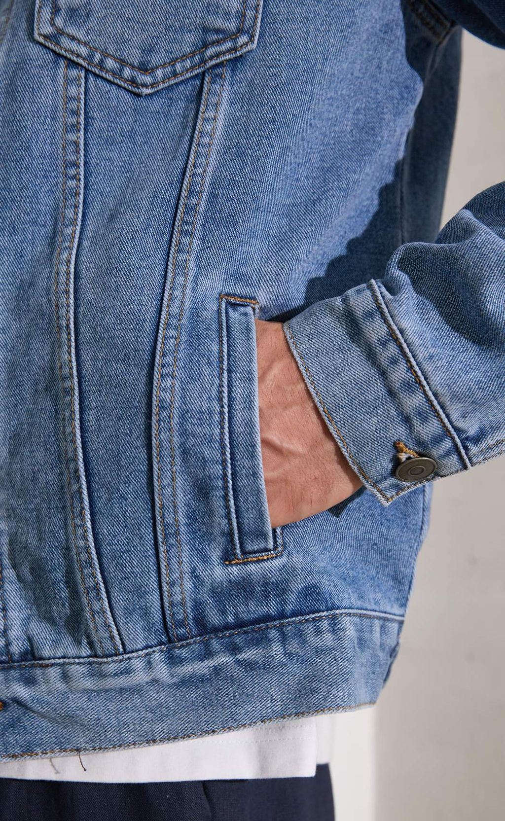 Куртка джинс P011-1336Rus middle blue