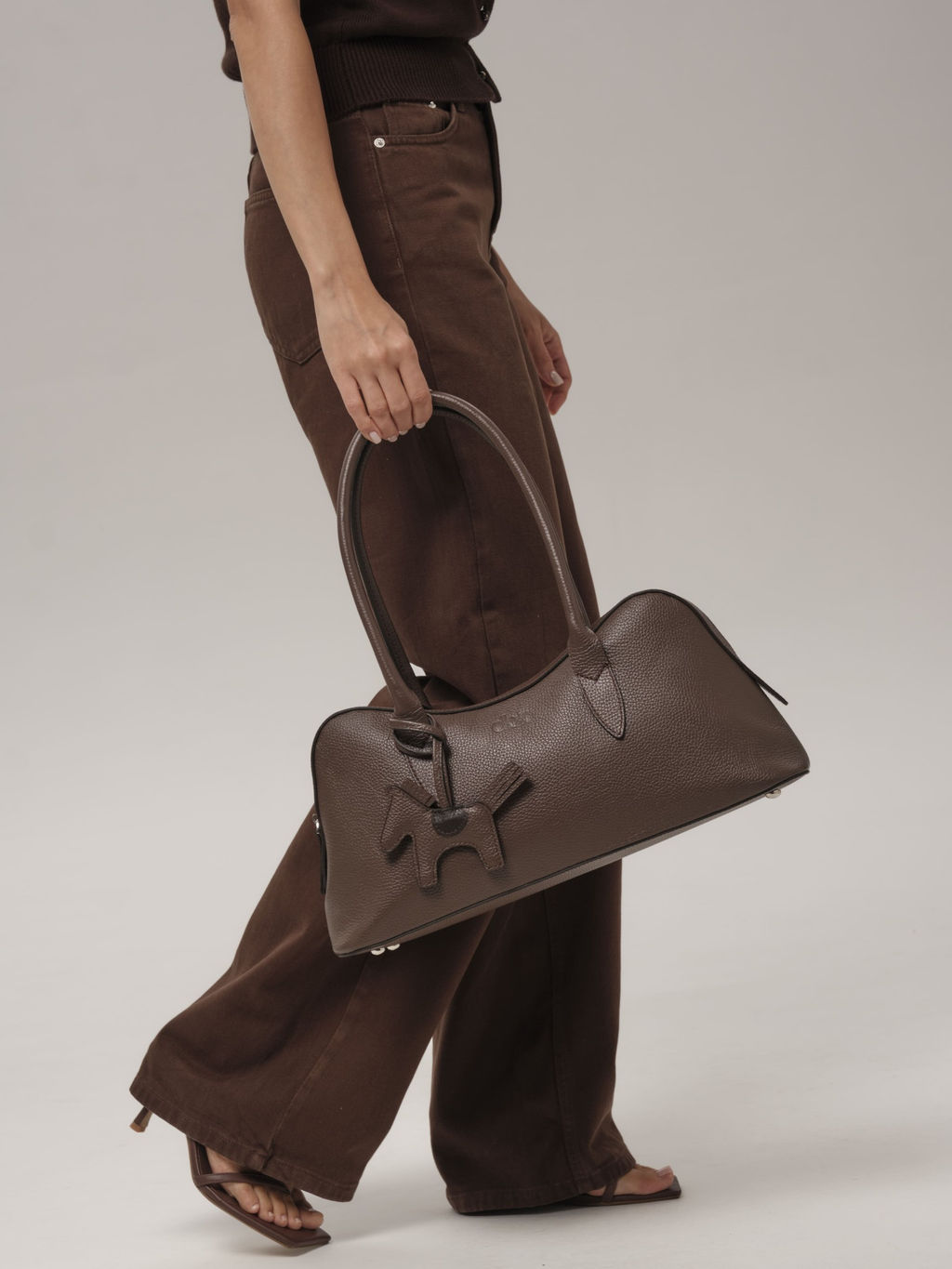 Кожаная сумка Jockey DBR 31168 коричневый торф  фото 3