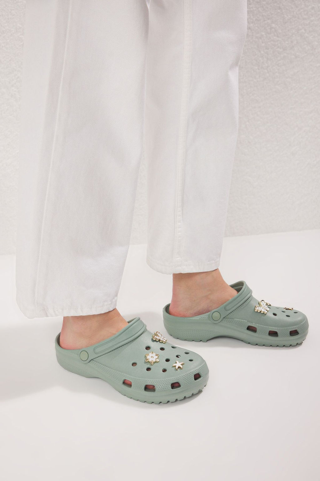 Trendyol Shoes Mint Tokal? Aksesuar Detayl? Hafif Taban Kad?n Eva Sandalet Terlik TAKSS25SD00033