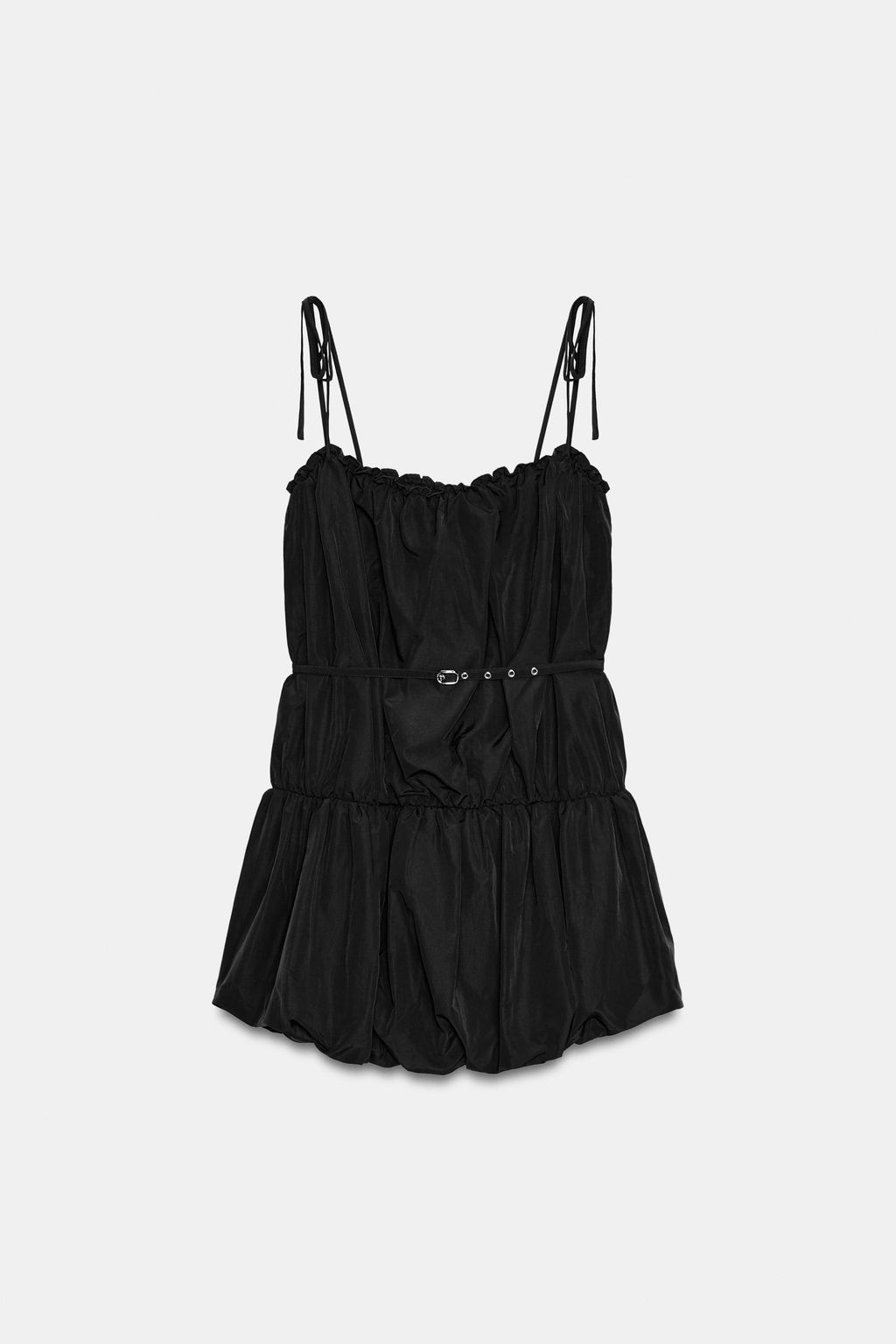 VESTIDO HALTER GLOBO / Negro - Zara фото 4