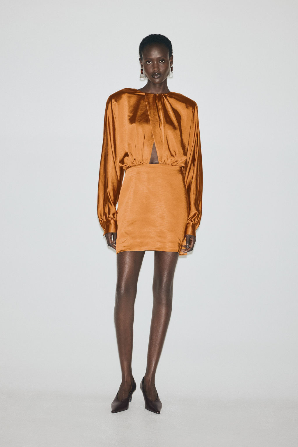 Vestido drapeado de sat?n - H&m фото 4