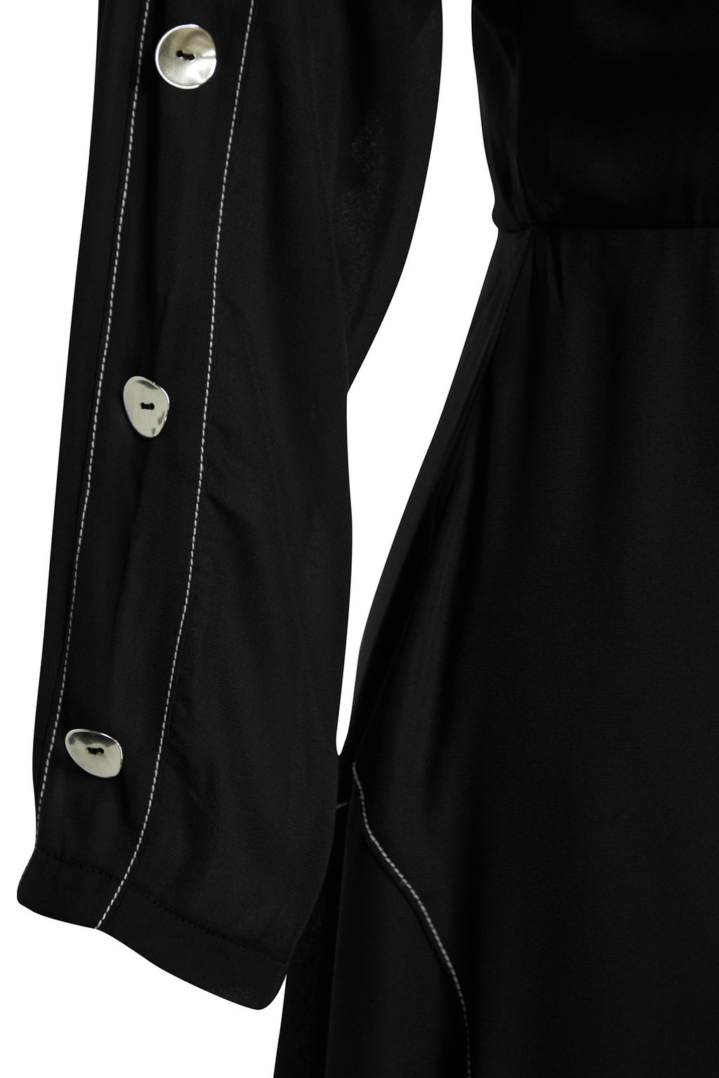 Trendyolmilla Limited Edition Siyah A Kesim Dikis Detayl? Dokuma Elbise TWOAW24EL00866  фото 7