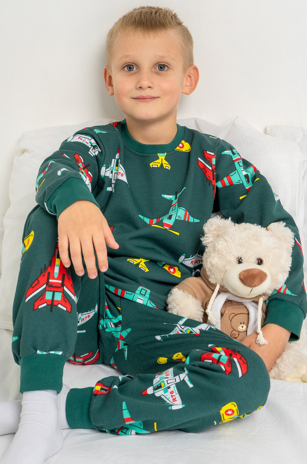 Хлопковая пижама для мальчика из футера с начесом Happyfox - Happy fox фото 7