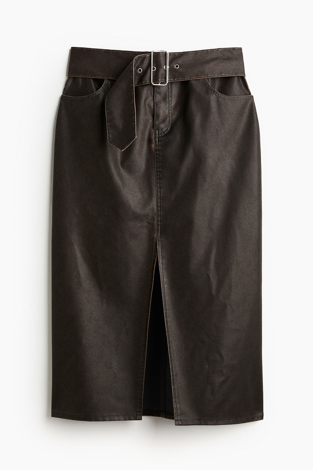 Falda efecto desgastado con cinturon - H&m фото 5